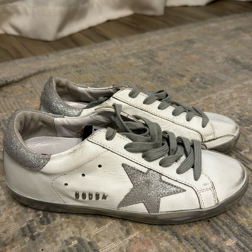 Golden goose White Silver Sole Super-Star sneakers size 36